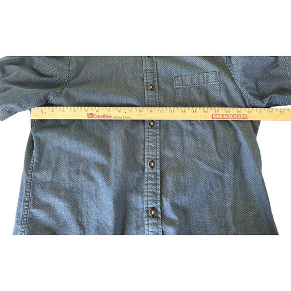 St Johns Bay Men's Medium Blue Button Up Short Sleeve Summer Preppy Outdoor - Picture 6 of 7